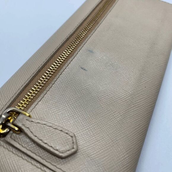 Authentic Prada Milano Beige Leather Long Designer Wallet - Picture 7 of 16